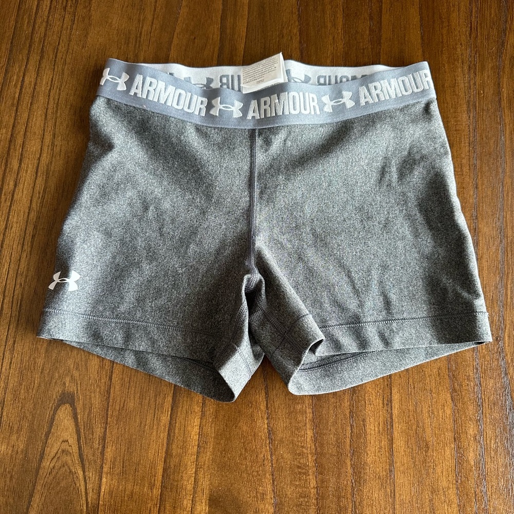 Under Armour Grey HeatGear Shorts - Size Medium